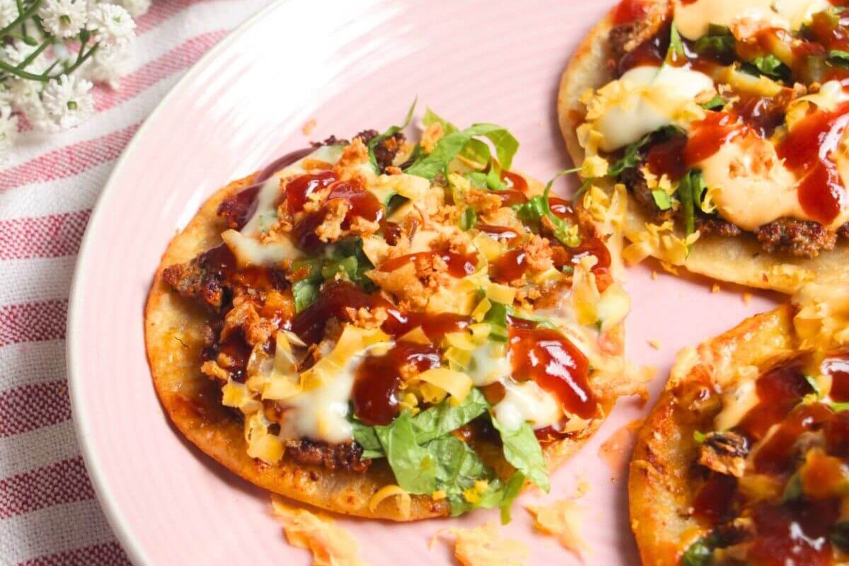 BBQ Bacon Cheeseburger Smash Tacos