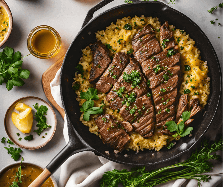 Honey Garlic Butter Steak and Rice Skillet: A One-Pan Comfort Classic