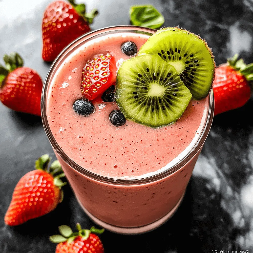 Kiwi Strawberry Smoothie: A Refreshing Boost of Fruity Nutrition