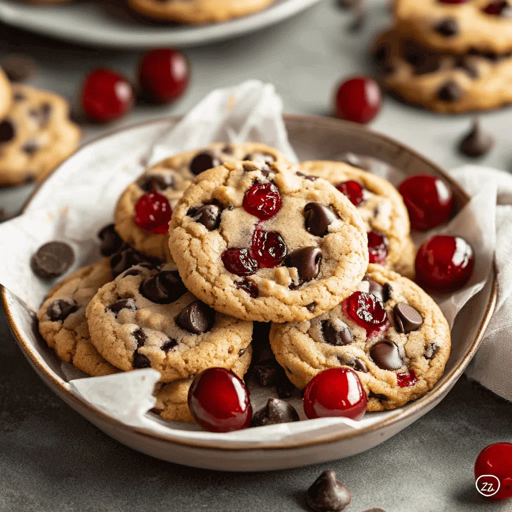 Maraschino Cherry Chocolate Chip Cookies (Soft, Chewy & Colorful!)