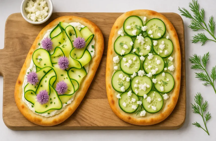 Spring Flatbreads with Ricotta, Herbs…