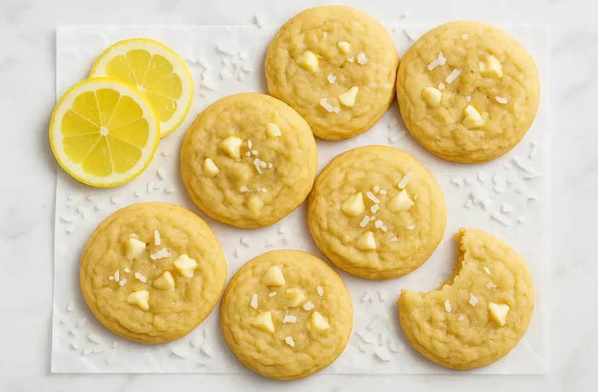 No-Bake Summer Cookies with Coconut, Lemon & White Chocolate