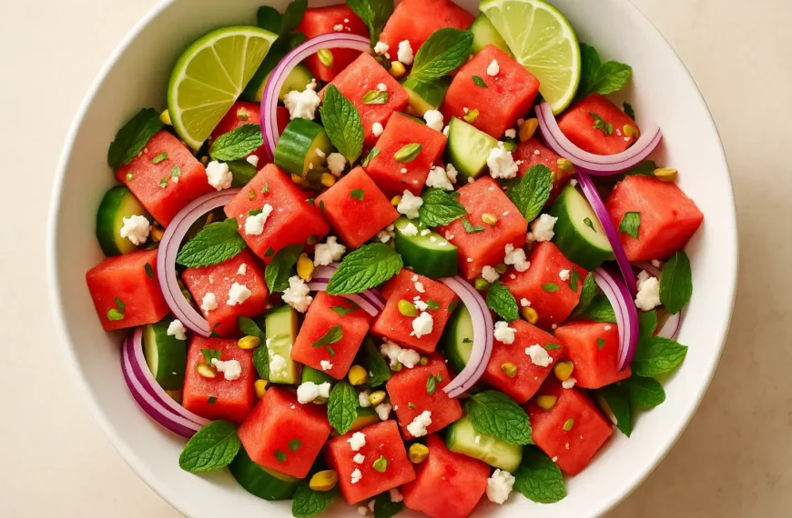 Watermelon Cucumber Salad That’s Sweet, Crisp & Summer-Perfect