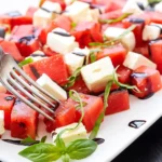 Sweet, Smoky & Savory: Grilled Watermelon Feta Basil Salad