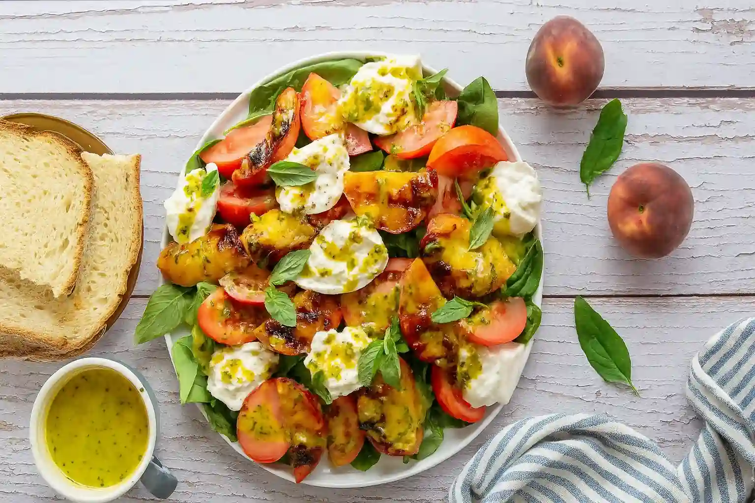 Grilled Peach Burrata…