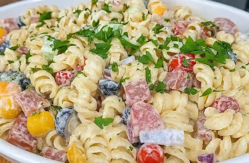 Creamy Italian Pasta Salad – A Family-Favorite with a…