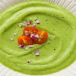 Chilled Cucumber Avocado Soup with Lime and Dill