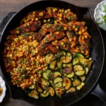 Garlic Butter Chicken with Zucchini and Corn 