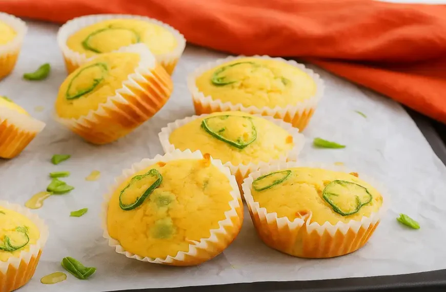 Jalapeno Cheddar Cornbread Muffins