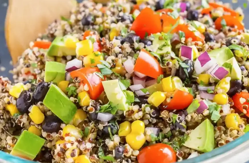 Mexican Corn & Quinoa Salad with Cotija and Cilantro-Lime…