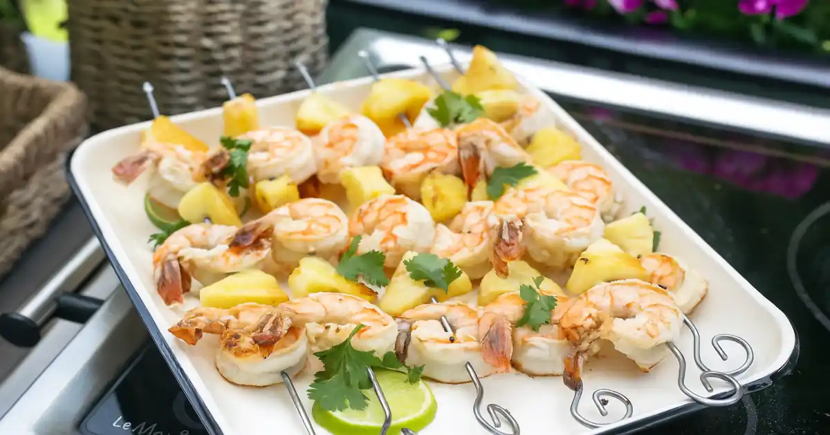 Grilled Coconut-Lime Shrimp…