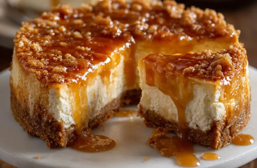 Apple Cider Cheesecake with a Buttery Crust and Warm Fall Flavor