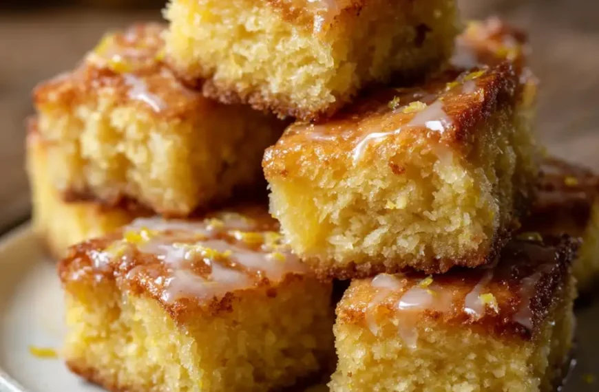 Easy Lemon Brownies Recipe with Bright Citrus Glaze