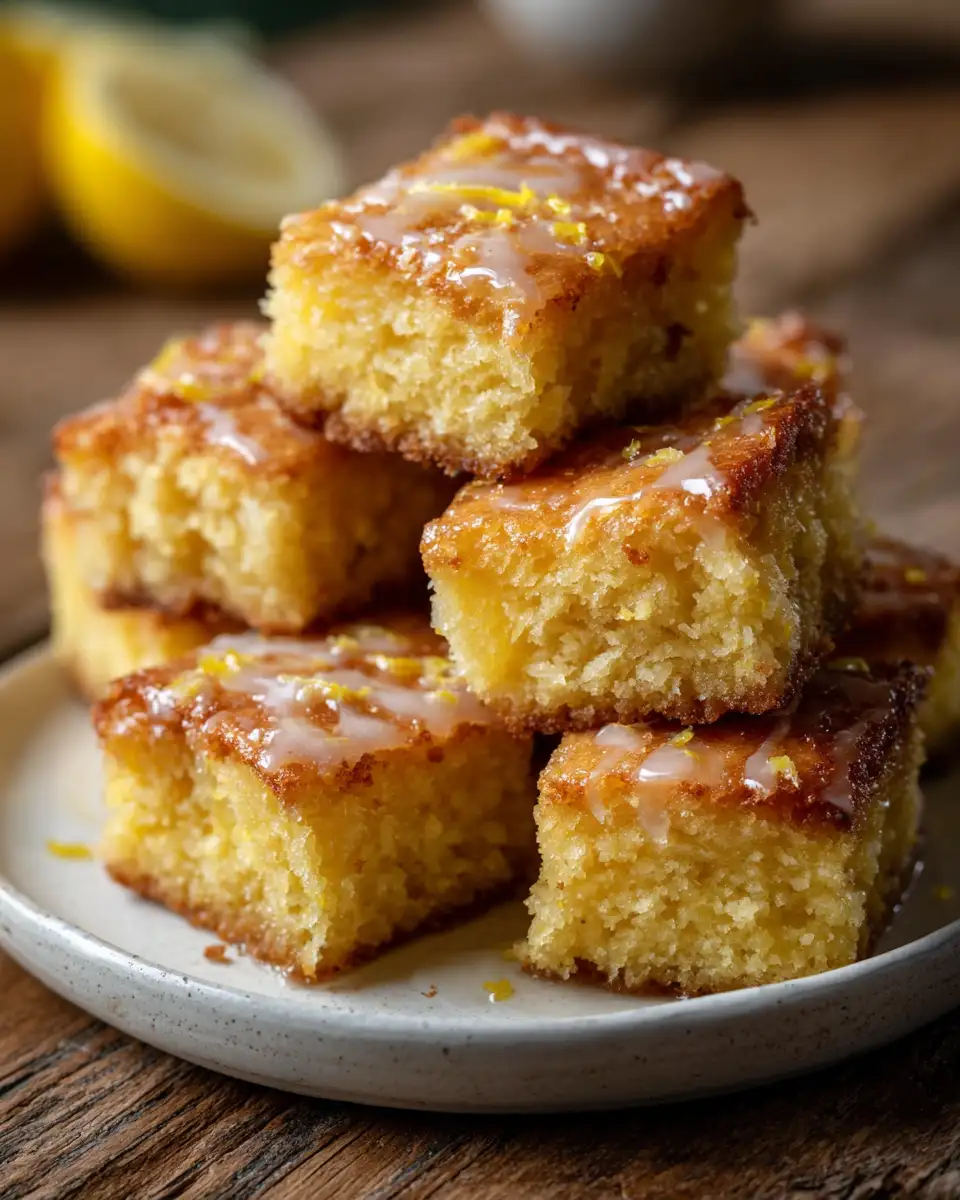 Easy Lemon Brownies Recipe with Bright Citrus Glaze