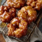 Apple Fritters with Salted Maple Glaze