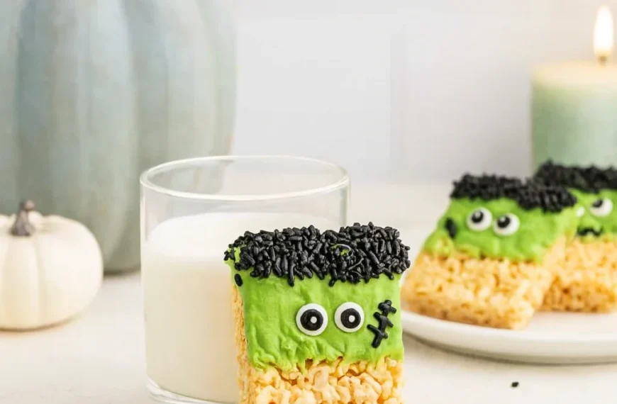 Frankenstein Halloween Rice Krispie Treats: A Spooky-Sweet Favorite Kids Love