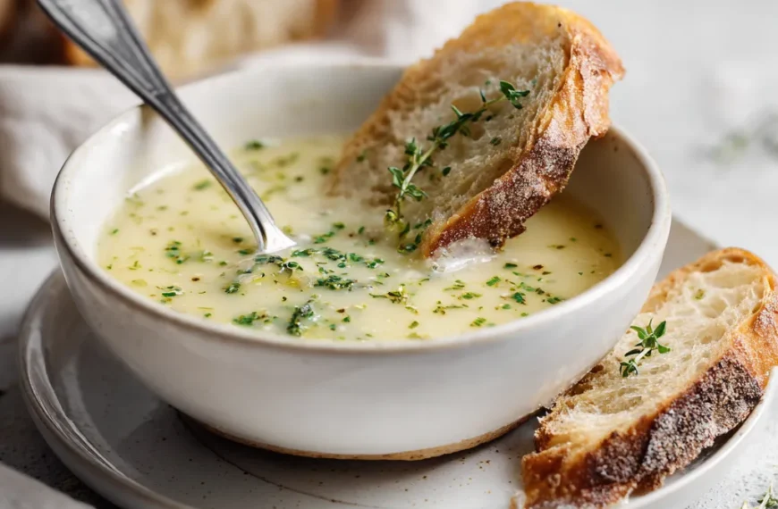 French Country Garlic Soup That’s Rich, Rustic, and Comforting