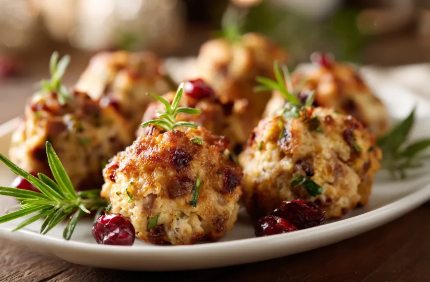Cranberry & Turkey Stuffing Balls – A Cozy Twist…