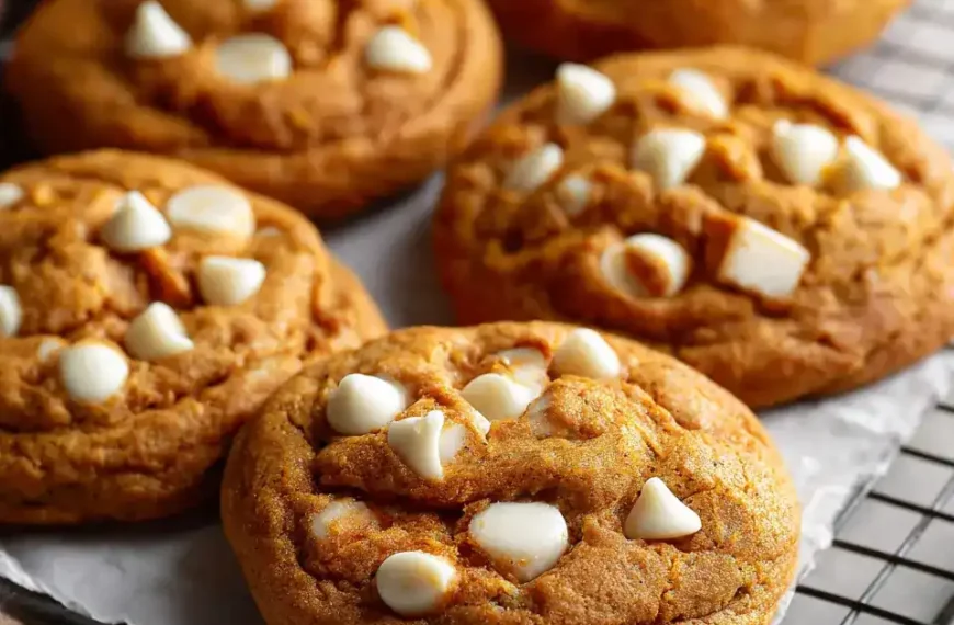 Pumpkin White Chocolate Chip Cookies – Soft, Chewy, and Perfect for Fall