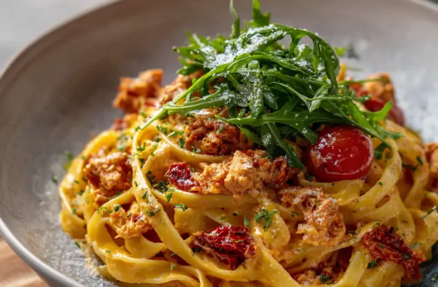 Vegan Creamy Sun Dried Tomato Pasta Recipe – Rich, Dairy-Free Comfort in Every Bite
