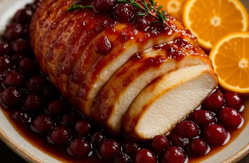 Cranberry Orange Glazed Turkey Breast:…