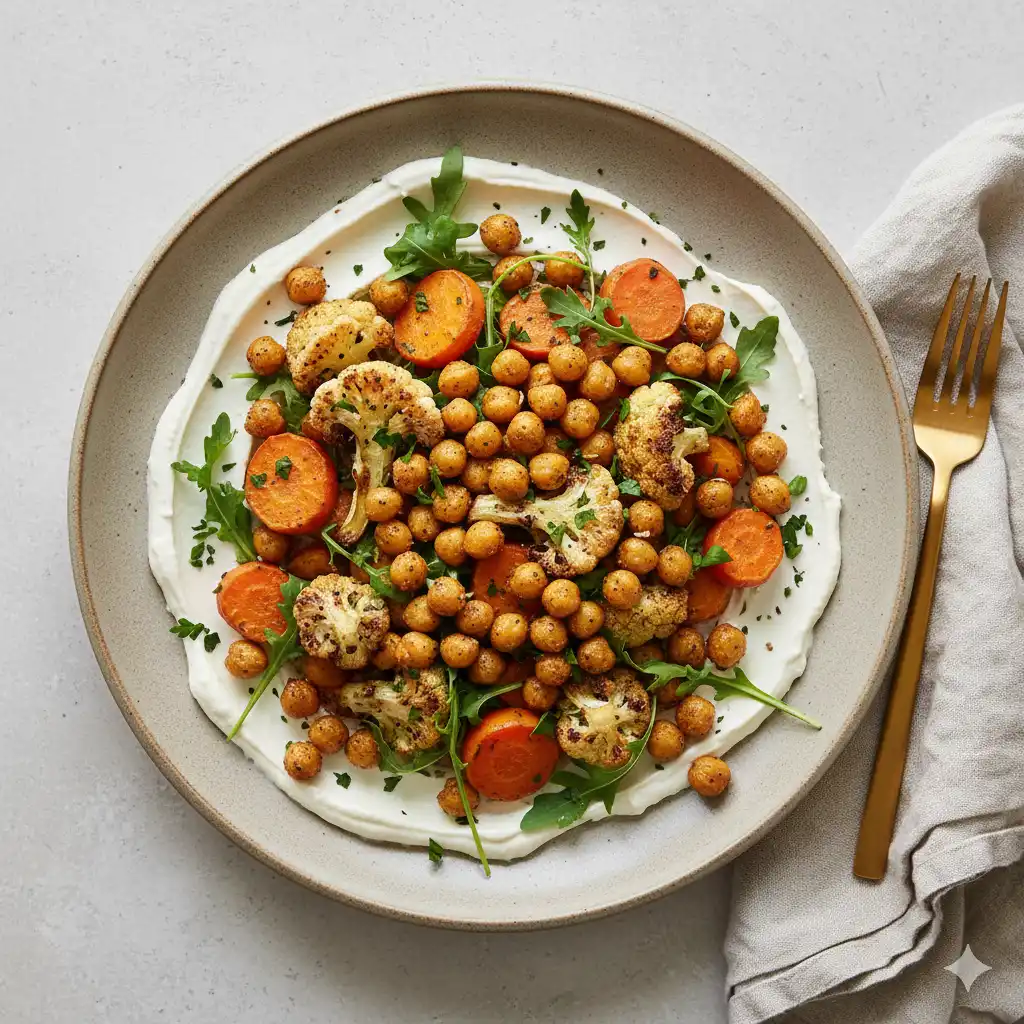 Roasted Veggie, Tahini Yogurt Sauce: A Nourishing Bowl That Satisfies