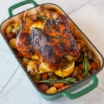 Roasted Chicken with Veggies and Creole Garlic Butter: A Comfort Classic with a Kick