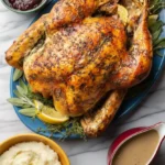 Easy Roast Turkey with Garlic Herb Butter – Juicy, Golden, Foolproof