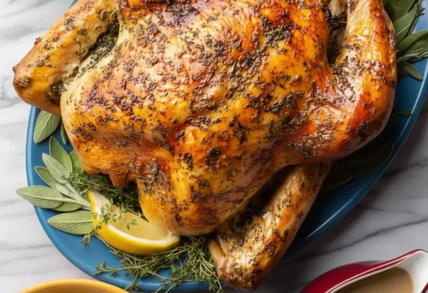 Easy Roast Turkey with Garlic…