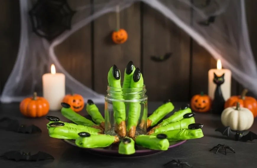 Witch Finger Pretzel Rods: Creepy,…