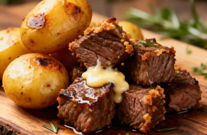 Garlic Butter Beef Bites with…