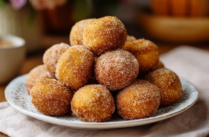 Cinnamon Sugar Pumpkin Donut Holes: The Coziest Bite of…