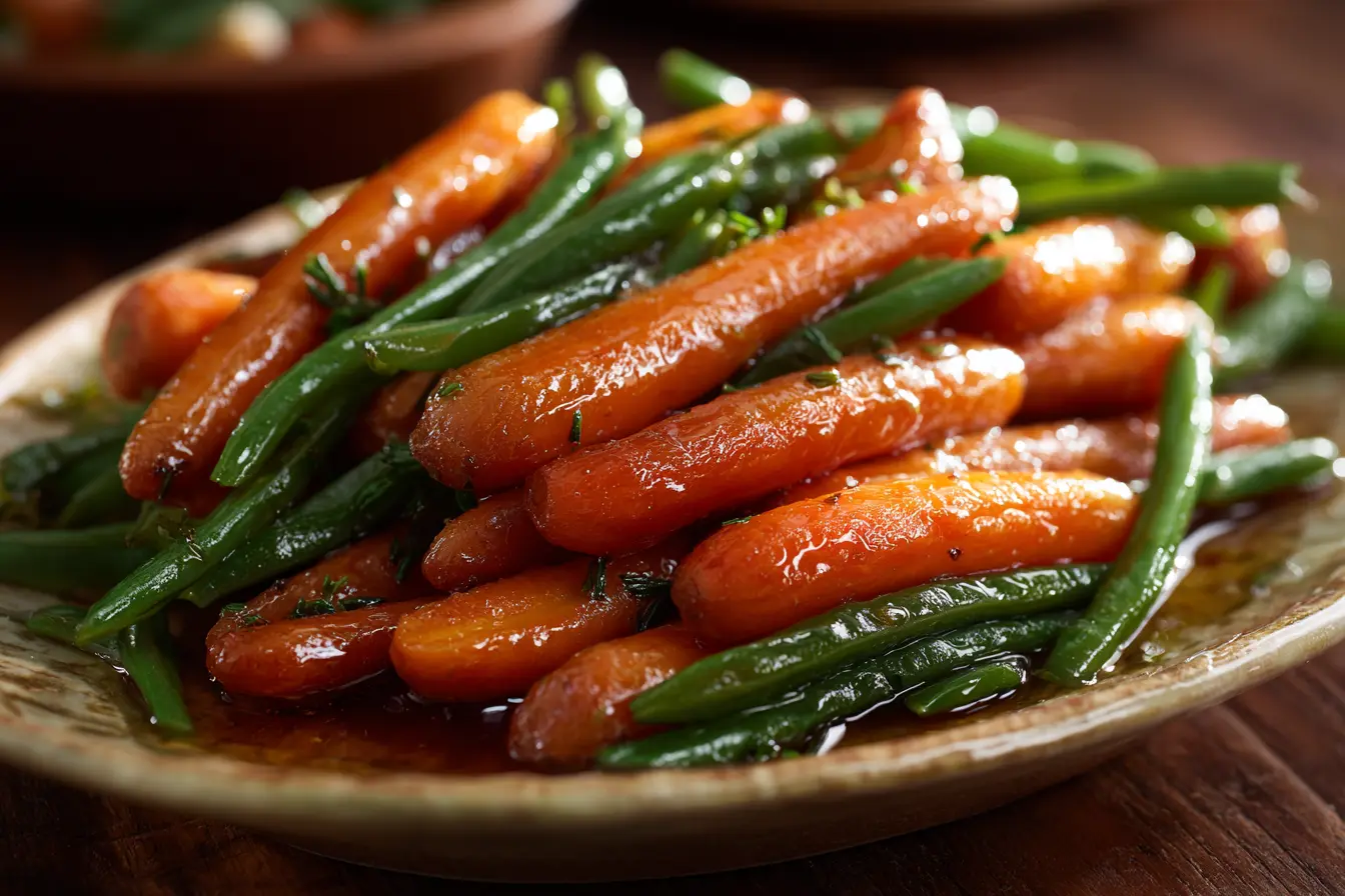 Honey Glazed Carrots & Green Beans: Sweet, Savory, and Simply Elegant