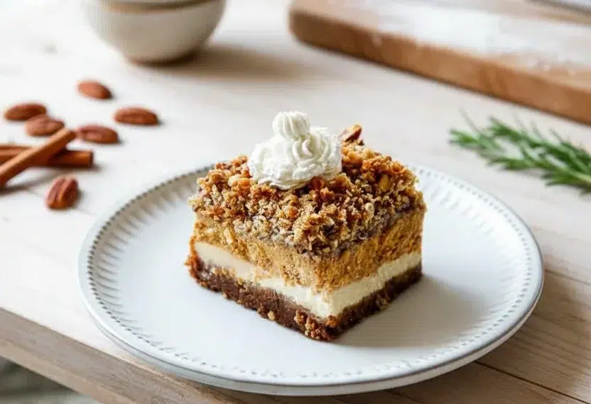 Pumpkin Cheesecake Bars: Creamy, Spiced,…