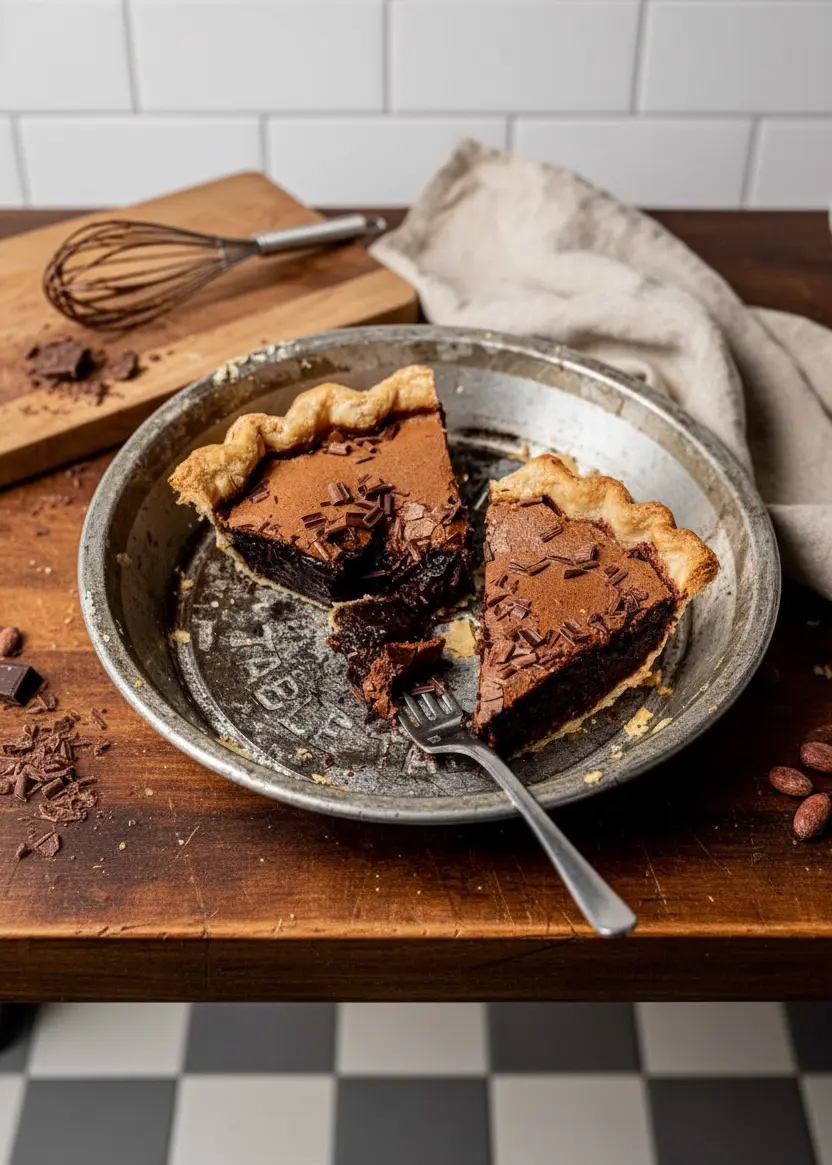 Dark Chocolate Chess Pie That Melts in Every Bite