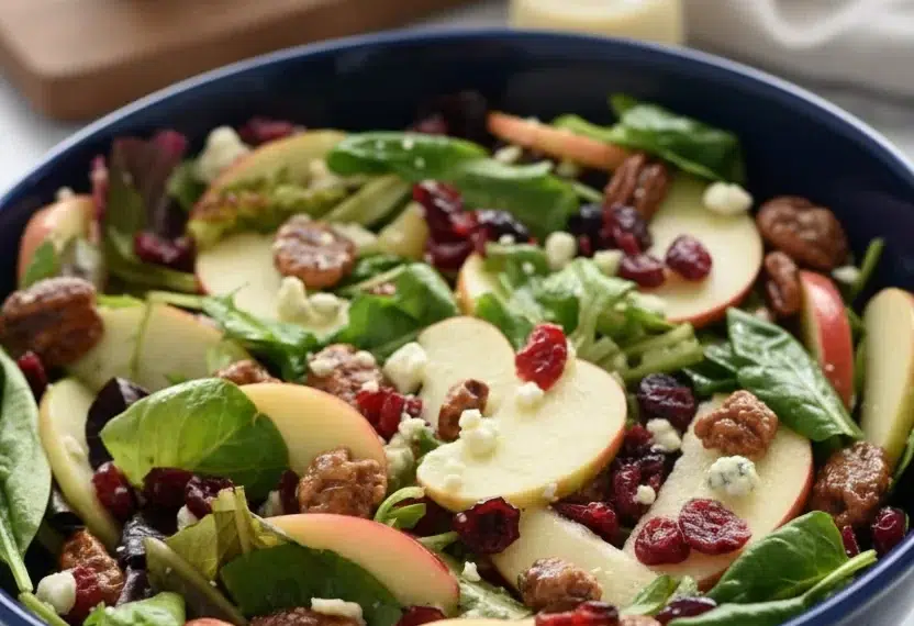 Holiday Honeycrisp Salad with Apple Cider Vinaigrette and Toasted…