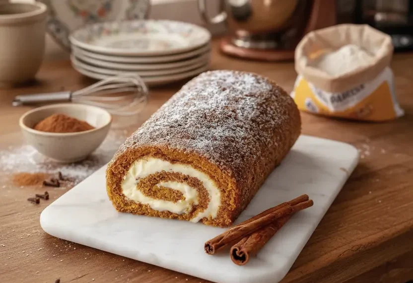 Pumpkin Spice Roll Cake That…