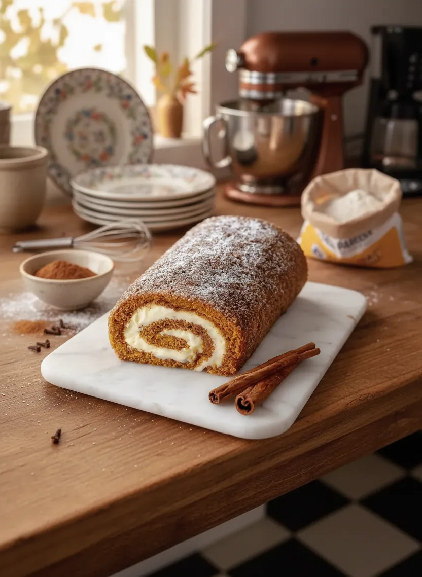 Pumpkin Spice Roll Cake That Slices Like a Dream (Recipe & Tips)