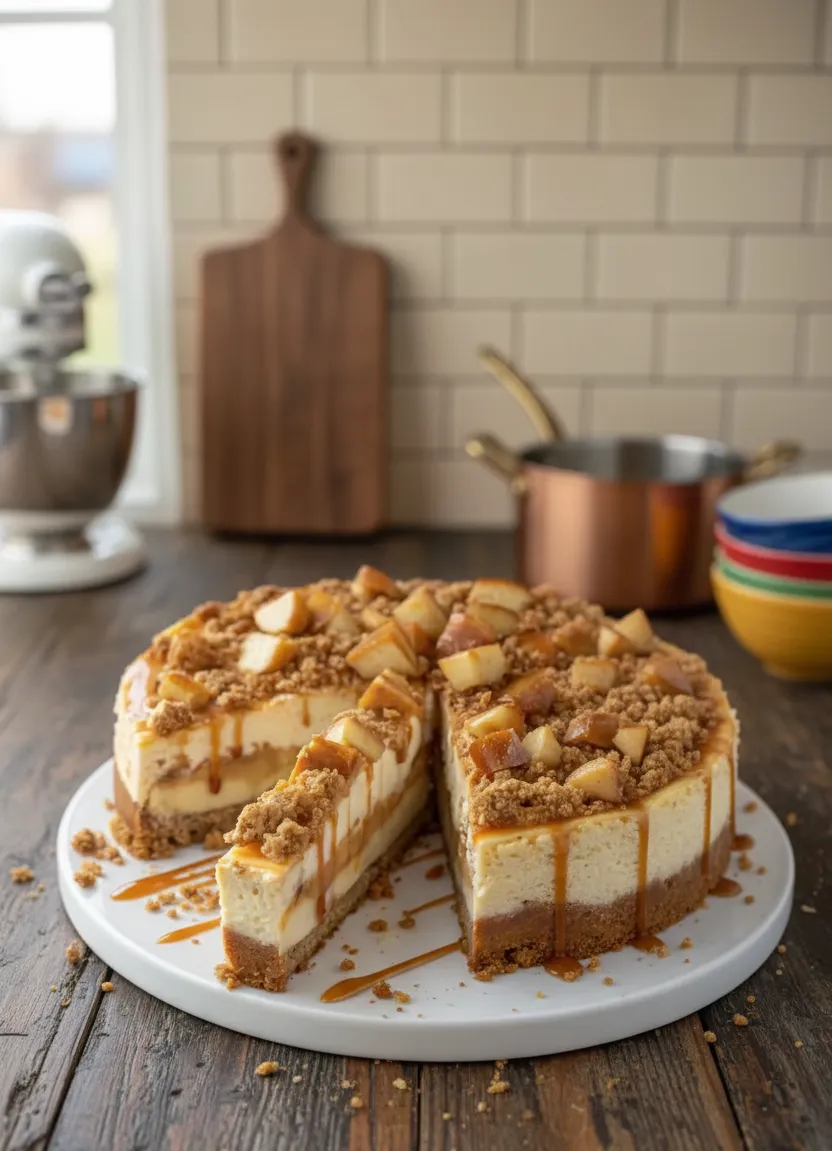 Salted Caramel Apple Pie Cheesecake: The Ultimate Cozy Dessert