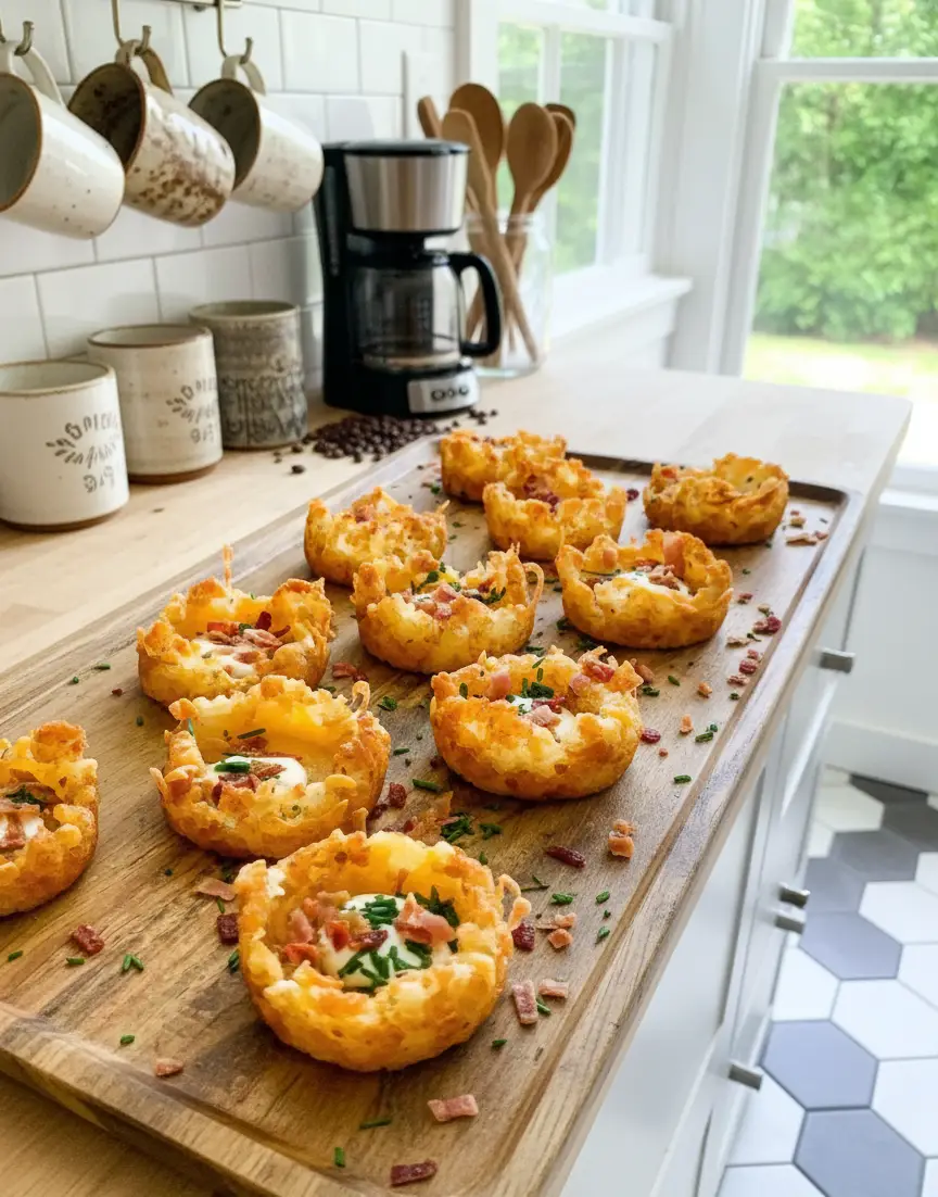 Tater Tot Appetizer Cups Recipe (Easy & Crispy in 30 Minutes!)