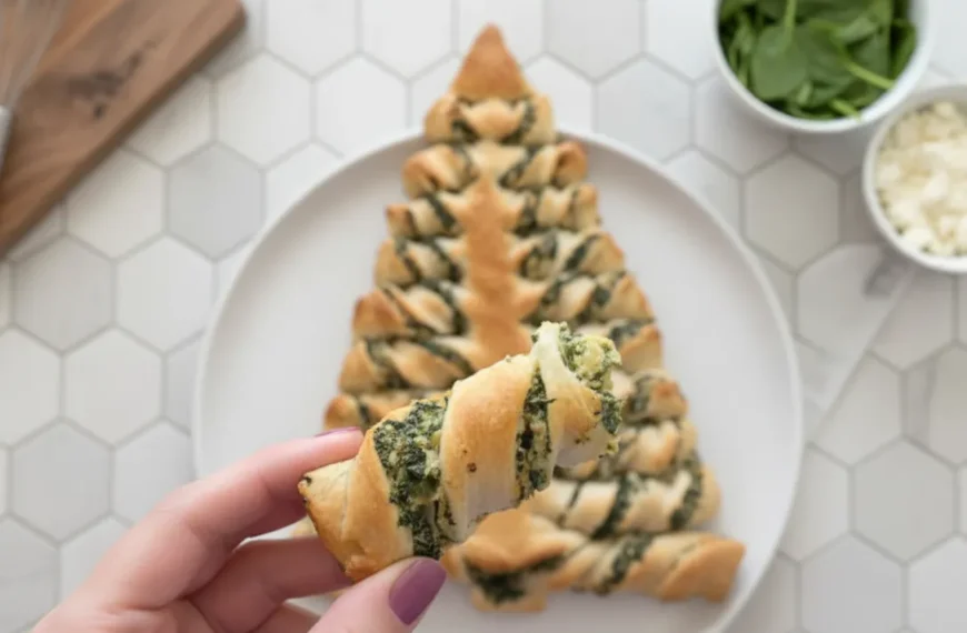Christmas Tree Spinach Dip Breadsticks:…