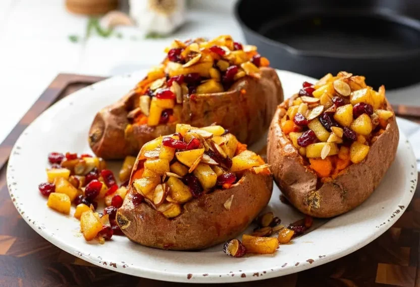 Cranberry Apple Twice-Baked Sweet Potatoes…