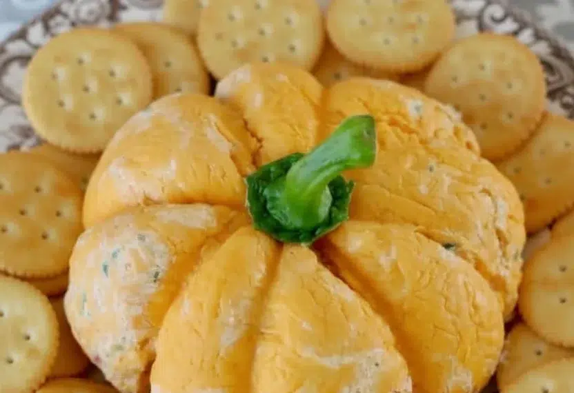 Pumpkin-Shaped Cheeseball Recipe That’s a…