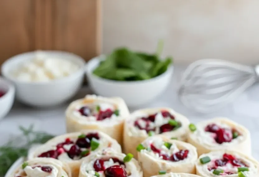 Savory Christmas Cranberry Roll Ups:…