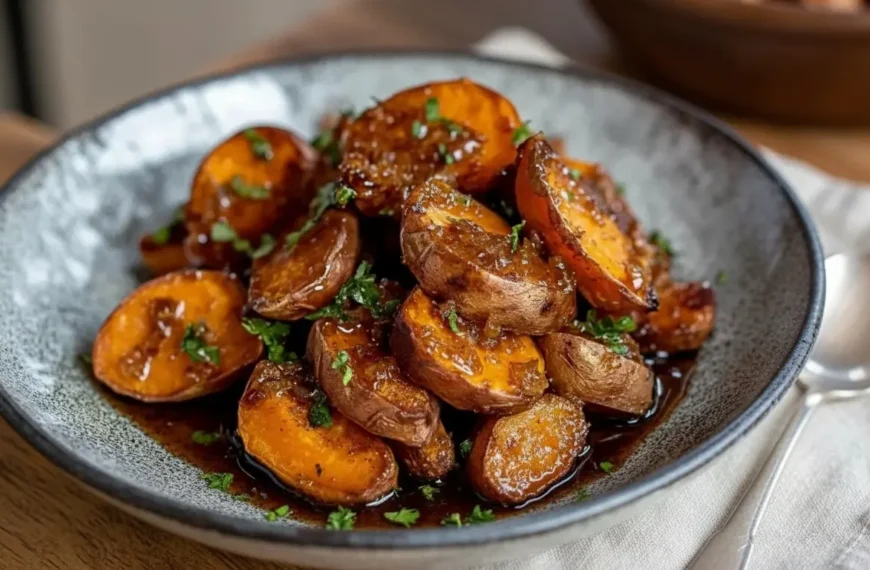 Walnut Maple Roasted Sweet Potatoes