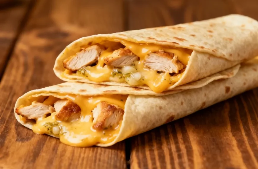 Cheesy Garlic Chicken Wraps That…
