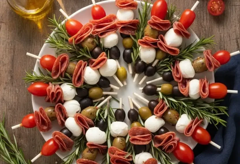 Christmas Antipasto Wreath