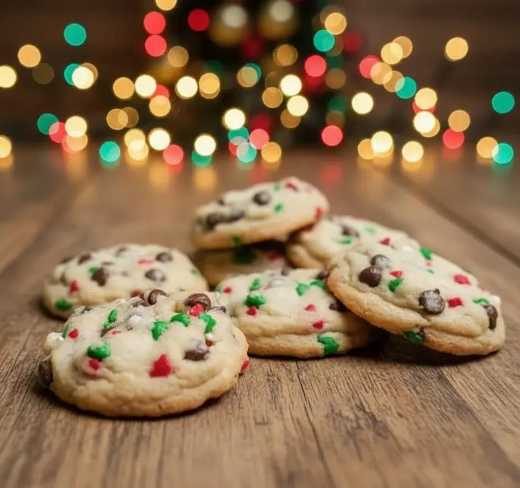 Christmas Chocolate Chip Sprinkles Butter Cookies Recipe