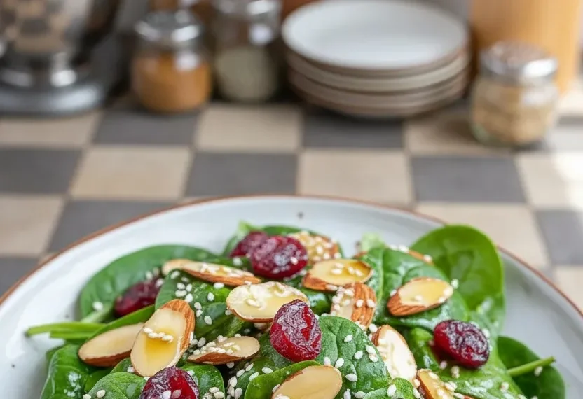 Delicious Christmas Cranberry Spinach Salad — Festive, Fresh, Irresistible​