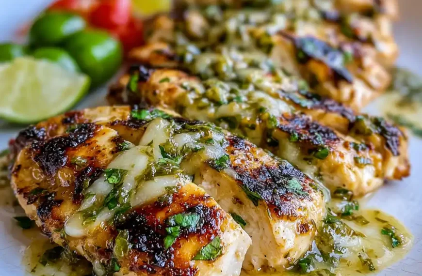 Grilled Salsa Verde Pepper Jack Chicken for Zesty, Cheesy…